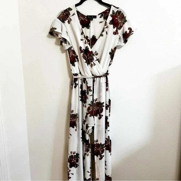 High Low Floral Romper Dress - Women’s Size Small - Picture 4 of 9